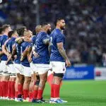 équipe de france de rugby pendant l'hymne national